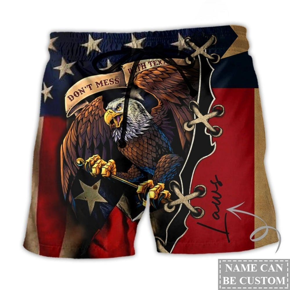 Texas Eagle Peace Beach Shorts For Outdoor Adventures And Vacation Ready Style