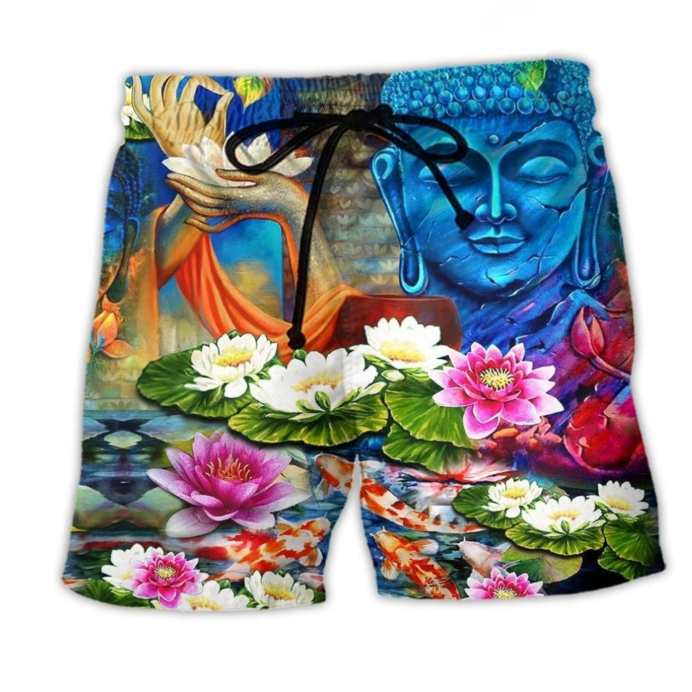 Buddha Think Become Beach Shorts For Coastal Road Trips And Comfortable Daily Wear
