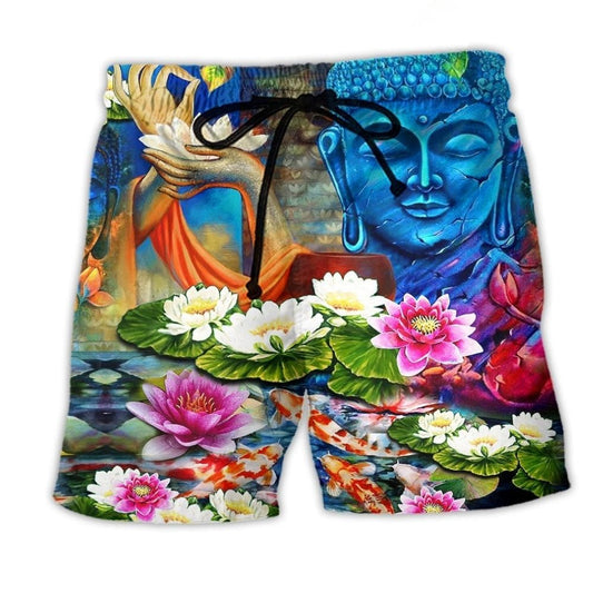 Buddha Think Become Beach Shorts For Coastal Road Trips And Comfortable Daily Wear