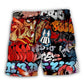 Graffiti Art Bold Color Expression Beach Shorts Pattern View For Coastal Holidays And Casual Activities