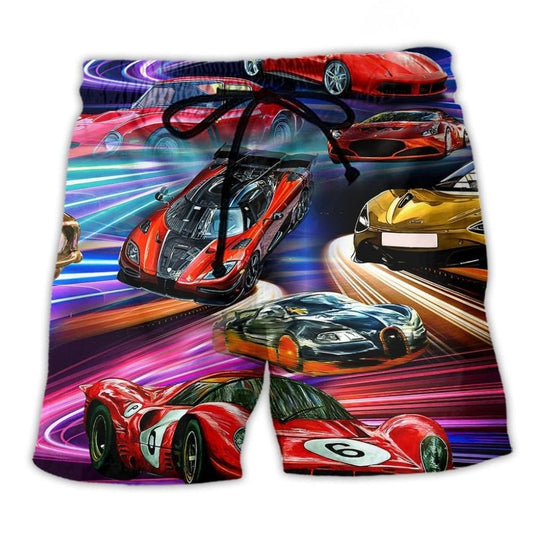 Classic Car Beach Shorts For Sunny Day Getaways And Easy Warm Weather Wear