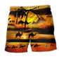 Desert Sun Landscape Beach Shorts For Tropical Holidays And Weekend Casual Style