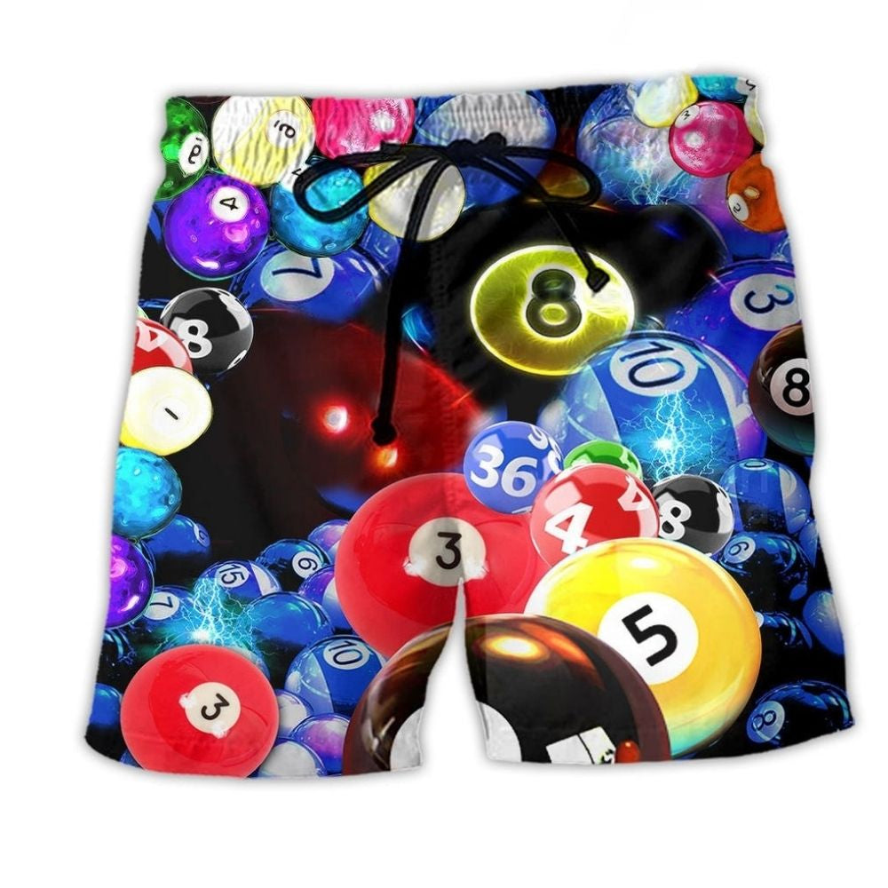 Billiard Calling Game Beach Shorts For Vacation Travel And Flexible Everyday Wear