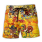 Thanksgiving Dinosaur Beach Shorts For Weekend Escapes And Comfortable Daily Wear