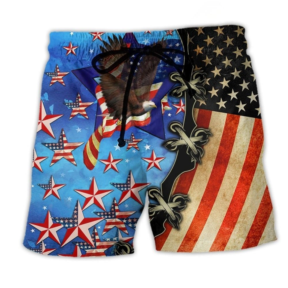 America Stars Inspirational Beach Shorts For Sunny Day Getaways And Leisure And Relaxation