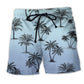 Hawaii Coconut Palm Beach Shorts Design Detail For Resort And Beach Day Style