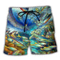 Swordfish Marine Biology Ocean Beach Shorts For Island Escapes And Everyday Comfort