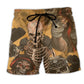 Vintage Cool Skull Classic Beach Shorts For Sunny Holidays And Comfortable Daily Styling