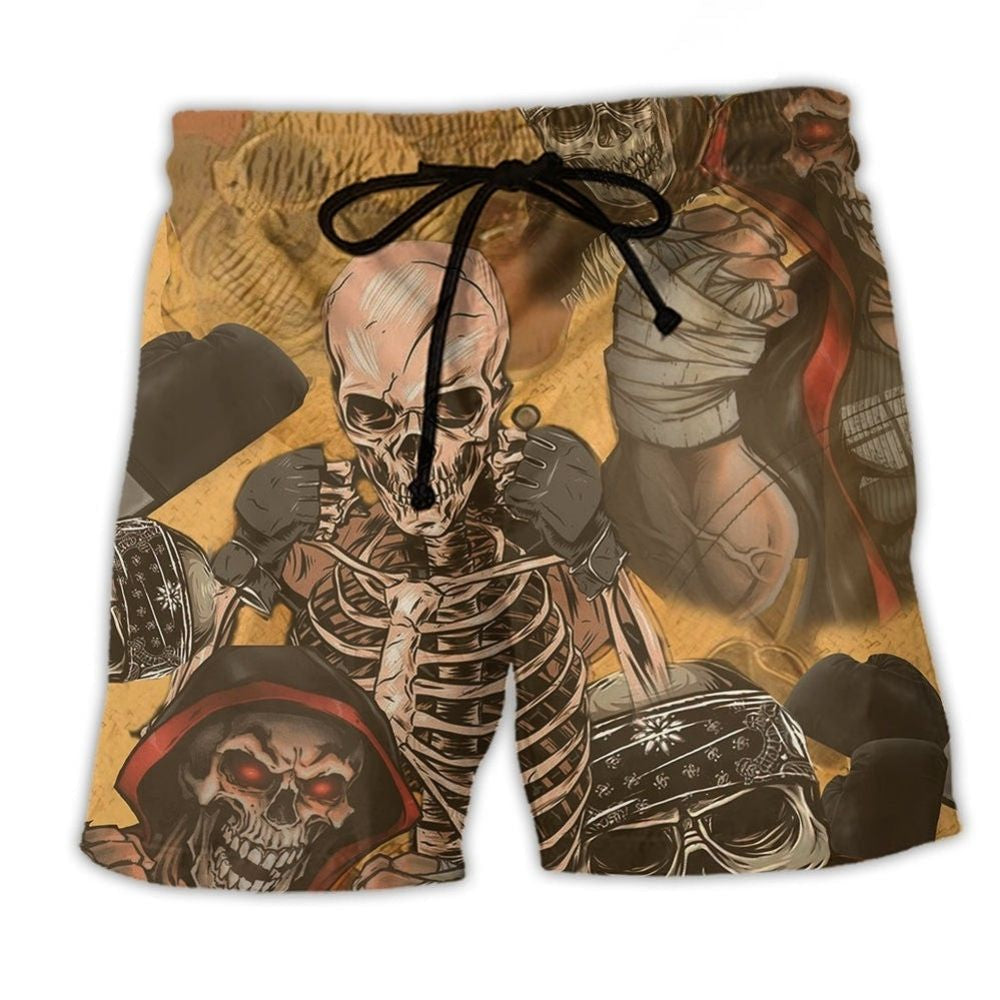 Vintage Cool Skull Classic Beach Shorts For Sunny Holidays And Comfortable Daily Styling