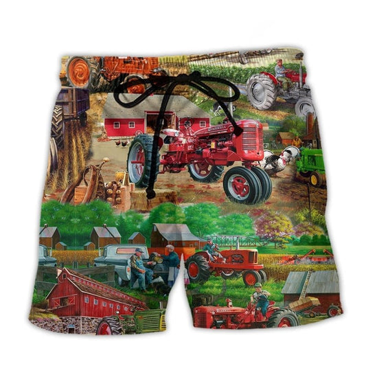 Tractor Is Better With Papa Beach Shorts For Poolside Relaxation And Summer Adventures