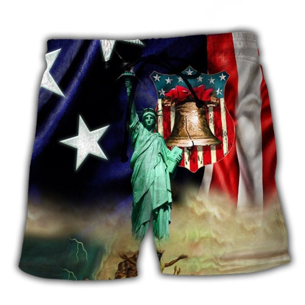 Patriotic America Beach Shorts For Sunny Day Getaways And Distinctive Seasonal Style