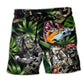 Tattoo Skull Girl Artistic Beach Shorts Design Detail For Weekend Getaways And Beach Days