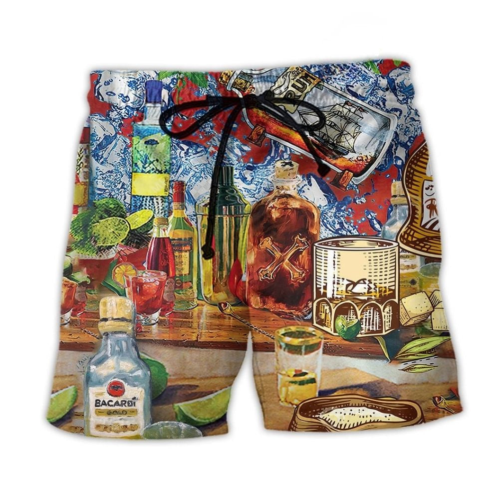 Rum Strong Drink Beach Shorts For Weekend Escapes And Easygoing Coastal Style