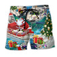 Santa Pontoon Holiday Fun Beach Shorts For Tropical Getaways And Weekend Adventures