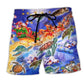 Christmas Neon Turtle Beach Shorts For Outdoor Adventures And Leisure And Relaxation