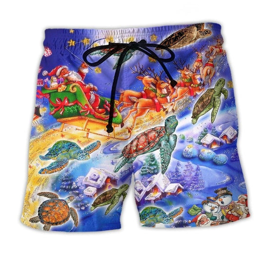 Christmas Neon Turtle Beach Shorts For Outdoor Adventures And Leisure And Relaxation