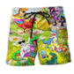 Funny T Rex Egg Humor Beach Shorts Design View For Poolside Relaxation And Holiday Trips