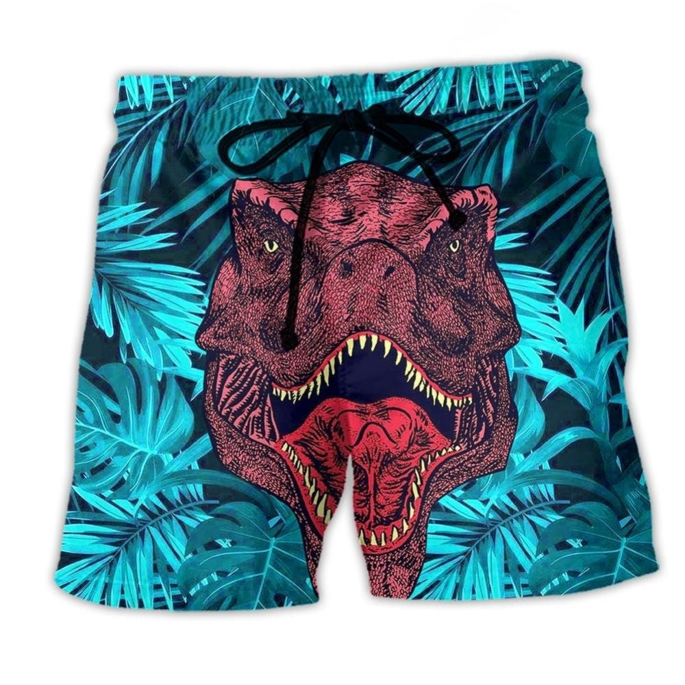 Tropical Dinosaur Summer Beach Shorts For Poolside Relaxation And Comfortable Daily Wear