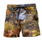 Wild Boar Hunter Beach Shorts For Resort Getaways And Travel Ready Comfort