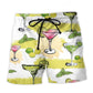 Margarita Cocktail Summer Party Beach Shorts Pattern Detail For Relaxed Warm Weather Outfits