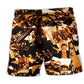 Retro Music Band Custom Beach Shorts Artwork Detail For Tropical Travel And Everyday Wear
