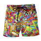 Drum Music Peace Beach Shorts For Relaxed Shoreline Days And Distinctive Seasonal Style