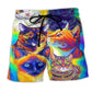 Playful Cat Beach Shorts For Relaxed Shoreline Days And Flexible Everyday Wear