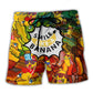 Banana Smile Funny Fruit Beach Shorts For Resort Travel And Thoughtful Summer Gifting
