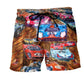 Car Racing Fast And Furious Beach Shorts Print Detail For Relaxed Warm Weather Wear