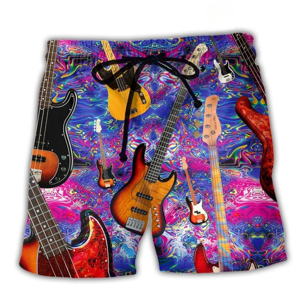 Guitar Music Beach Shorts For Warm Weather Outings And Memorable Gift Ideas