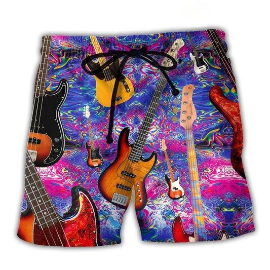 Guitar Music Beach Shorts For Warm Weather Outings And Memorable Gift Ideas