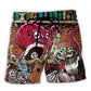 Bartender Skull Octopus Play Together Beach Shorts Design Detail For Weekend Getaways And Beach Days