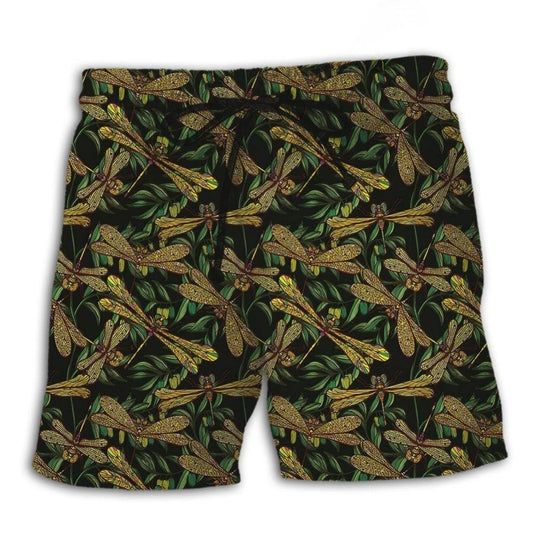 Dragonfly Always With Me Nature Beach Shorts Artwork Detail For Comfortable Everyday Summer Wear