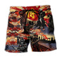 Samurai Unlived Courage Quote Beach Shorts Print Detail For Coastal Adventures And Resort Trips
