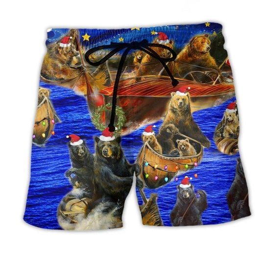 Holiday Bear Boat Beach Shorts For Resort Days And Memorable Gift Ideas