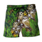 Owl Pine Animals Beach Shorts For Warm Weather Outings And Relaxed Casual Style