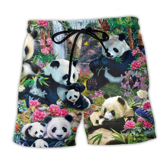 Panda Stay Relaxed And Hug A Beach Shorts For Poolside Relaxation And Summer Adventures