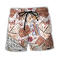 Book With Flowers And Butterflies Beach Shorts Artwork Detail For Tropical Travel And Everyday Wear