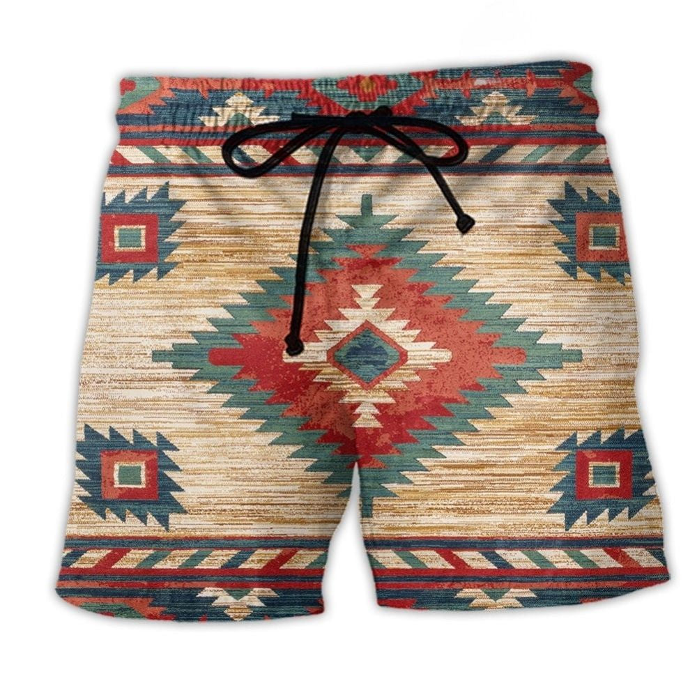 Southwestern Peace Minimal Beach Shorts For Outdoor Adventures And Comfortable Daily Wear