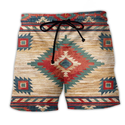 Southwestern Peace Minimal Beach Shorts For Outdoor Adventures And Comfortable Daily Wear
