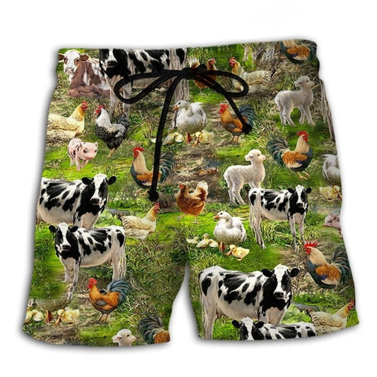 Farm To Table Fresh Farm Life Beach Shorts Design View For Comfortable Resort And Beach Styling