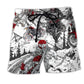 Motorcycle Journey Snow Mountain Beach Shorts For Weekend Escapes And Everyday Comfort