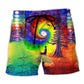 Yoga Meditation Inner Universe Beach Shorts For Seaside Travel And Comfortable Daily Wear