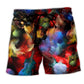 Violin Music Colorful Beach Shorts For Oceanfront Weekends And Distinctive Seasonal Style