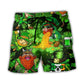 Irish Viking Skull Festival Beach Shorts Artwork Detail For Tropical Travel And Everyday Wear