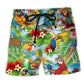 Parrot Tropical Floral Beach Shorts For Island Escapes And Flexible Everyday Wear