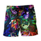 Headphone Colorful Beach Shorts Print Detail For Thoughtful Gift Giving