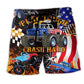 Monster Truck Tough Play Hard Action Beach Shorts For Beach Trips And Relaxed Vacation Styling