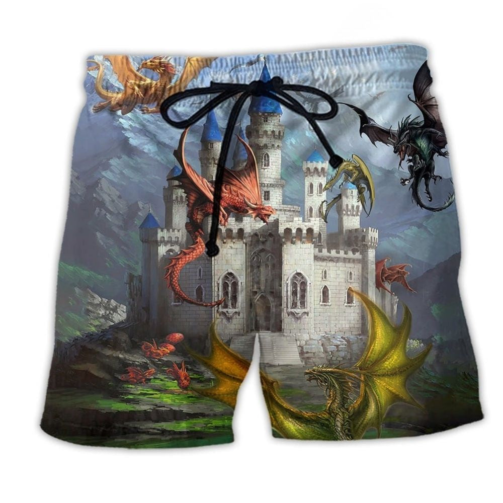 Dragon Cloud Sky Beach Shorts Print Detail For Thoughtful Gift Giving