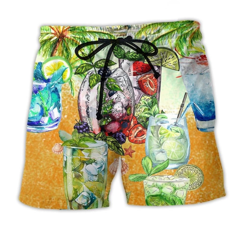 Mojito Cocktail Summer Vibes Beach Shorts For Summer Vacation And Coastal Travel